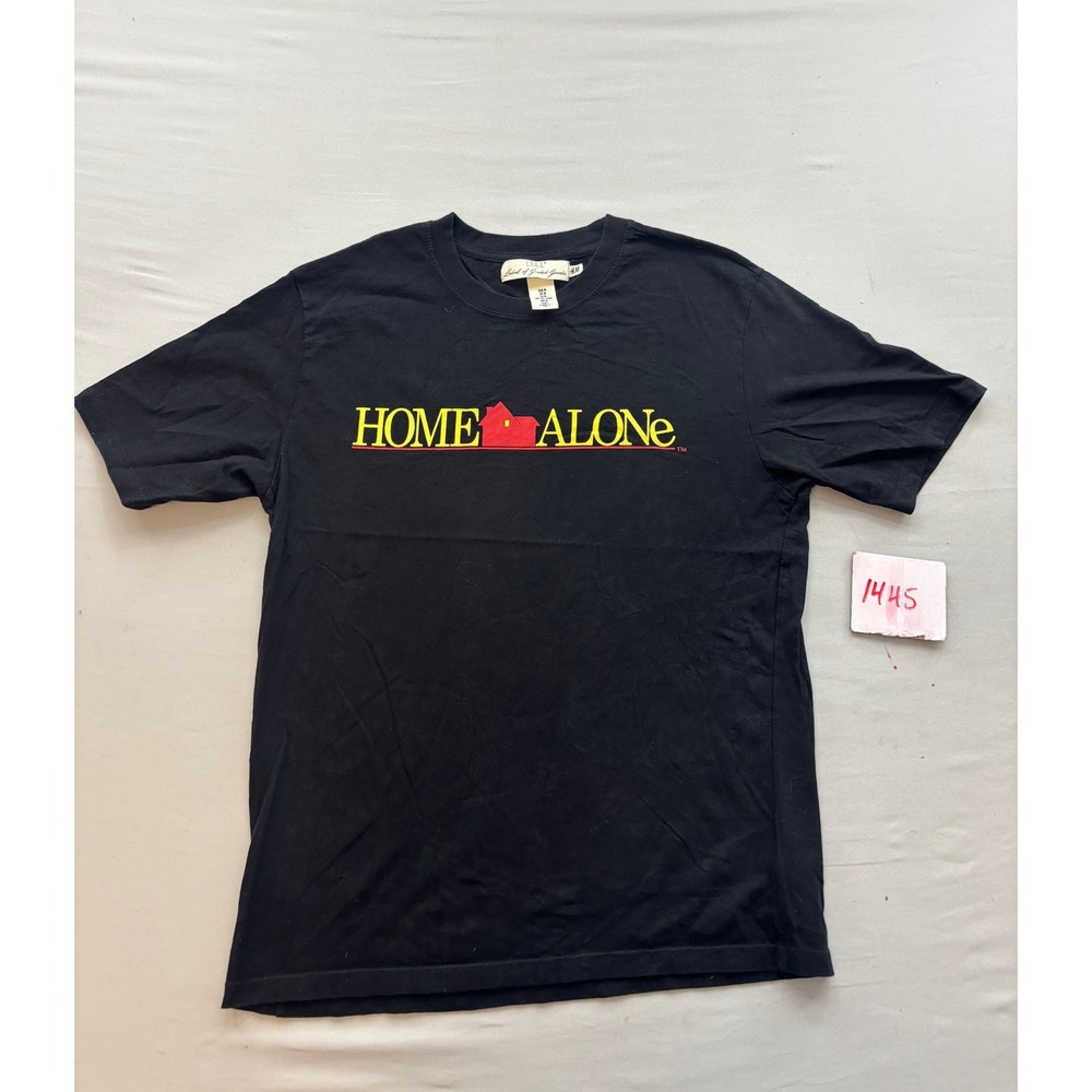 HM LOGG Home Alone Movie Graphic T-Shirt Mens Medium Black Short Sleeve Tee